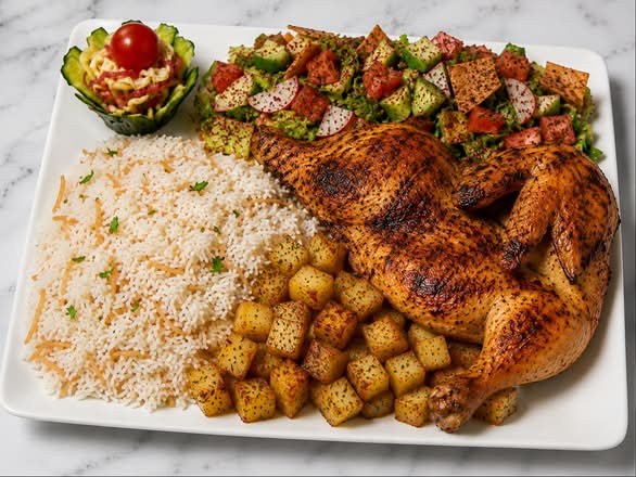 Plat demi poulet Grillé / Grilled Half Chicken