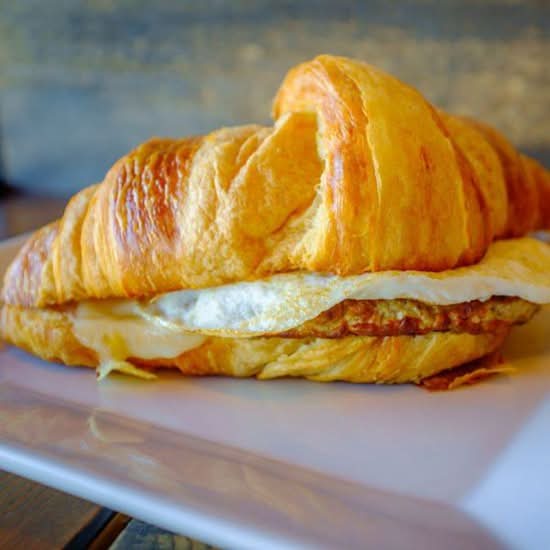 Croissant, Egg & Cheese Breakfast Sandwich