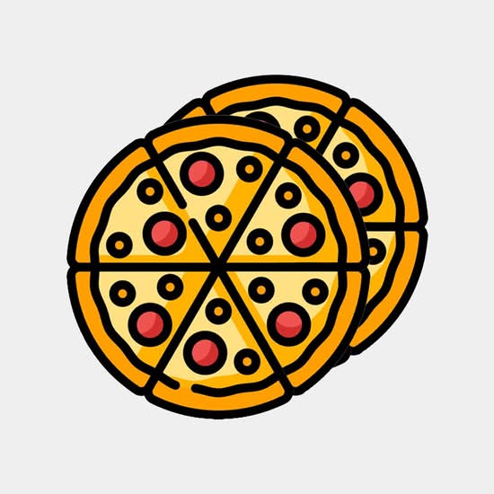 2 PIZZAS MOYENNES 3 GARNITURES FRITE 2 PEPSI / Combo 2 Medium Pizzas with 3 Toppings