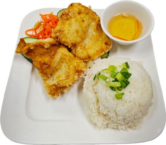 60. Fried Fish on Rice (Cơm Cá)