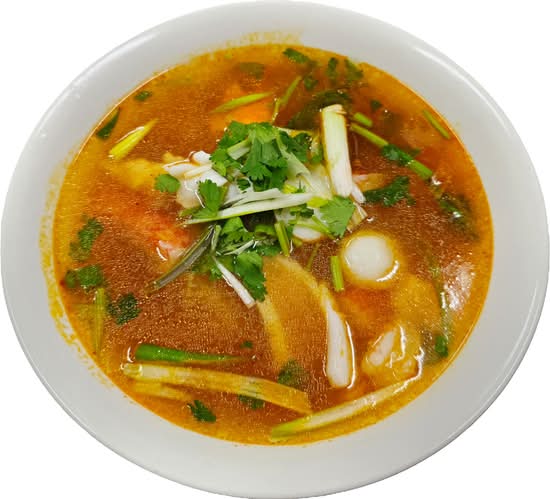 T06. Seafood Tomyum Rice Noodle Soup (Phở Hải Sản Chua Cay)