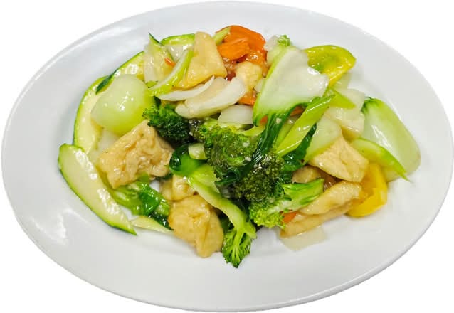 842. Stir-fried Vegetable with Tofu (Rau Cải Xào Đậu Hủ)