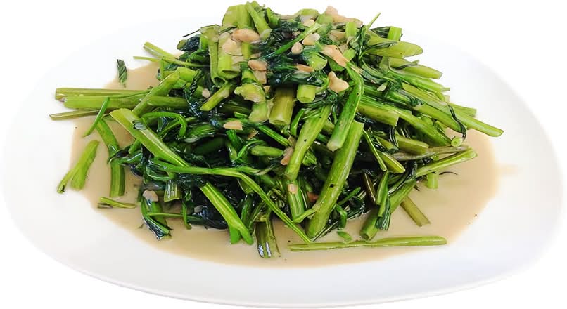 838. Stir-fried Water Spinach with Fermented Bean Curd (Rau Muống Xào Chao)