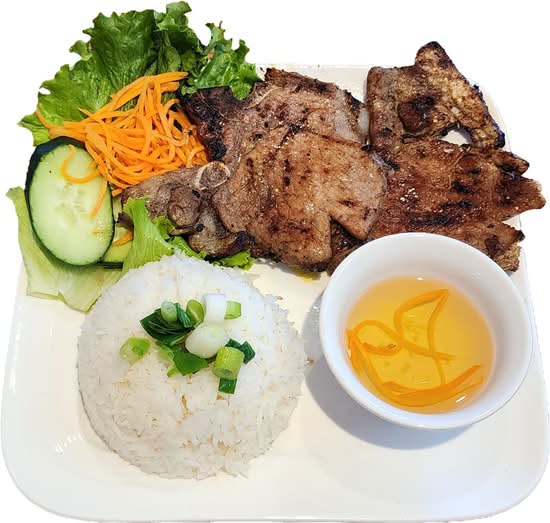 502. Grilled Pork Chop On Rice (Cơm Sườn Nướng)