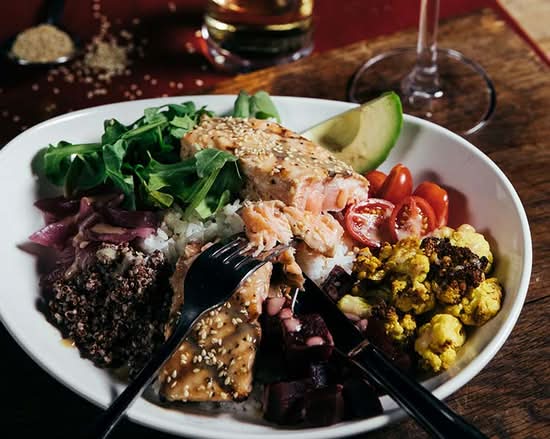 Miso Glazed Salmon Bowl
