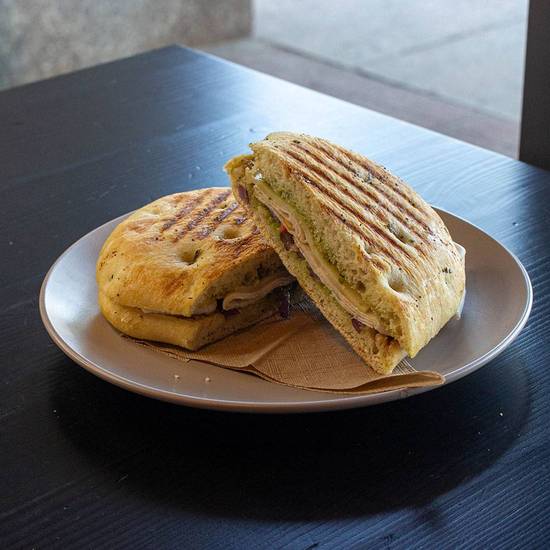 Chicken or Turkey Pesto Panini Sandwich