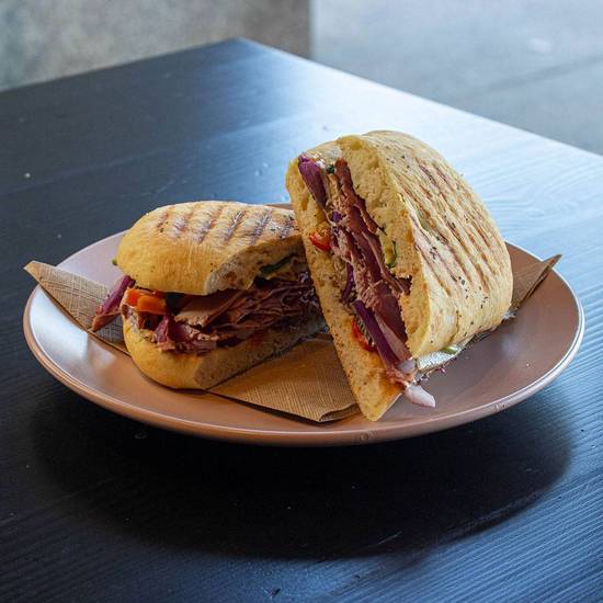 Manhattan Roast Beef Panini Sandwich