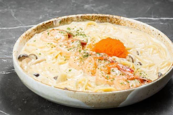 Mentaiko Tiger Prawn Linguine