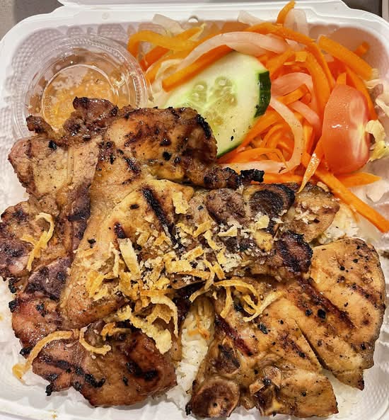 50 Grilled Lemongrass Pork Chop with Rice (CƠM SƯỜN NƯỚNG XẢ)