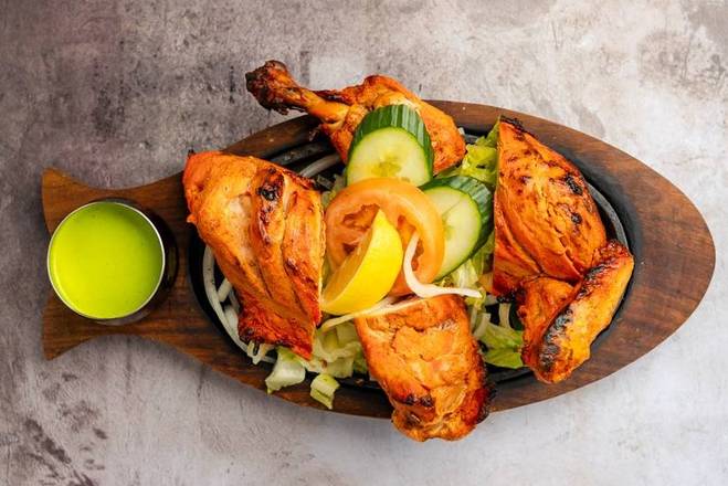 Tandoori Chicken(full 8 pcs)(Served with Free Naan or Rice or Roti)