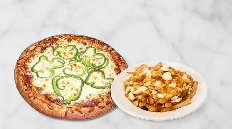 Combo B — Pizza Moyenne 12" + Moyenne Poutine