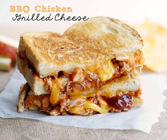 BBQ Chicken Grilled Cheese Sandwich