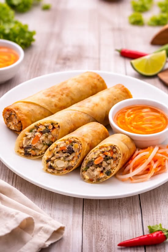 Deep Fried Vegetable Spring Rolls 2pcs/4pcs