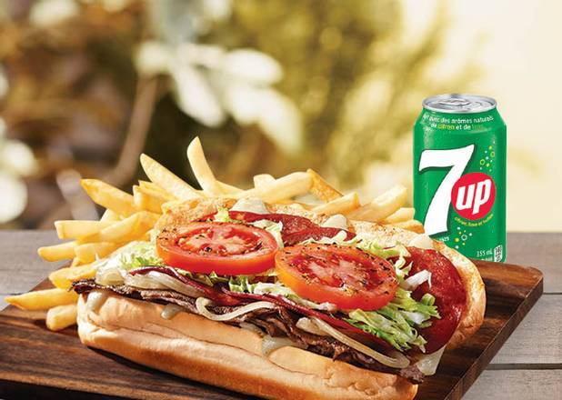 Sous-Marin 7", Frite Régulière et Canette / 7" Sub, Regular Fries and Can Drink