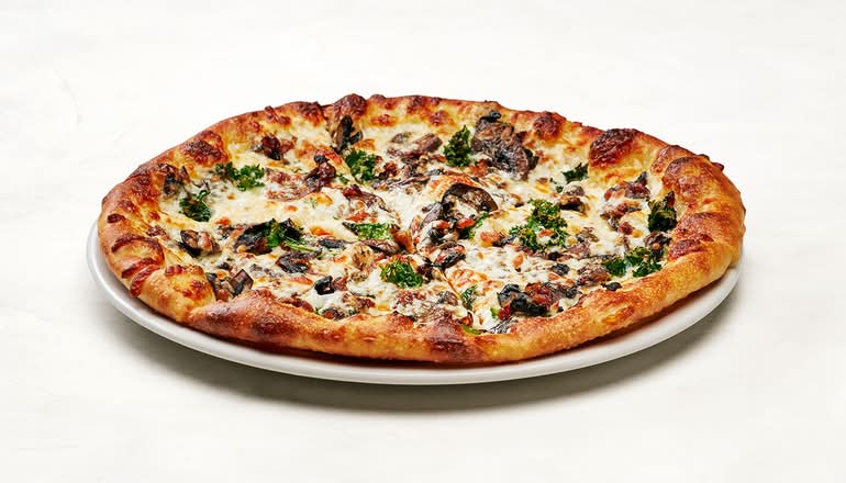 Kale + Mushroom Pizza