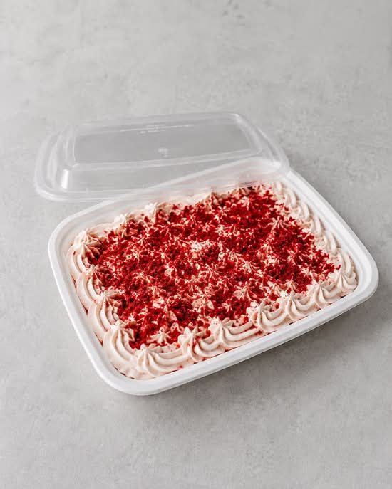 Eggless Red Velvet Tres Leches Tub Cake