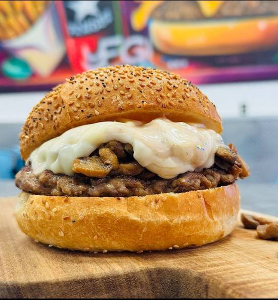 Truffle Mushroom Mozza Burger