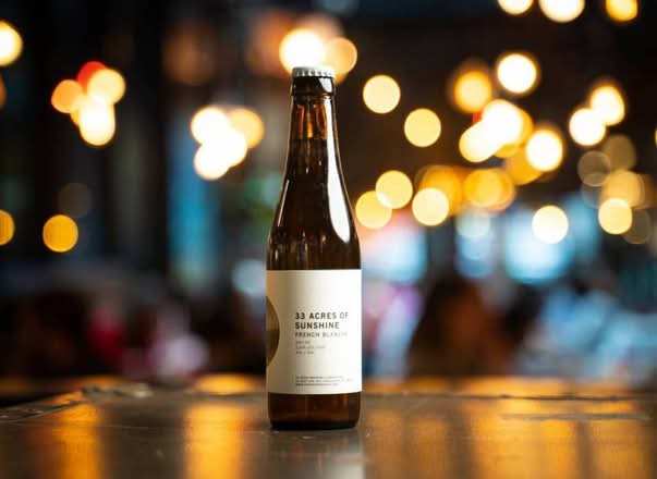 33 Acres of Sunshine French Blanche, 330ml Bottled Beer (5%25 ABV)