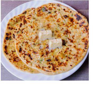 Onion parantha plate