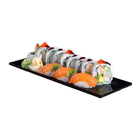 Dynamite (10 pcs) and Salmon Sushi (3 pcs)
