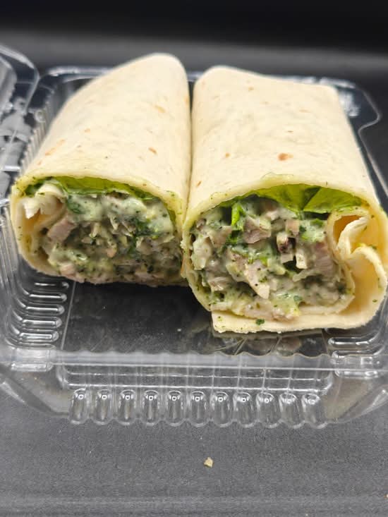 Chicken Pesto and Cheese Wrap Sandwich
