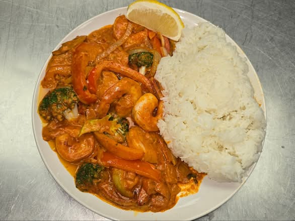 Butter Shrimp White Rice