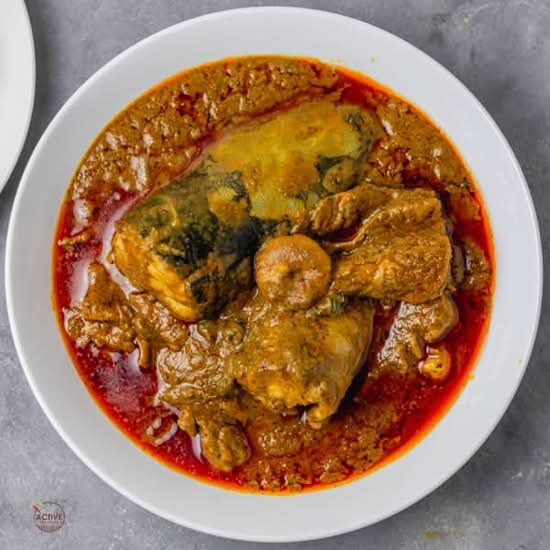Banga soup w 2 proteins and 1 swallow