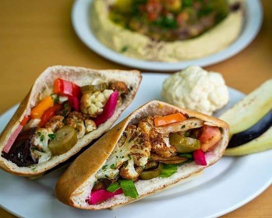 Magaly Sandwich (Fried Eggplant and Cauliflower) (2 Halves)