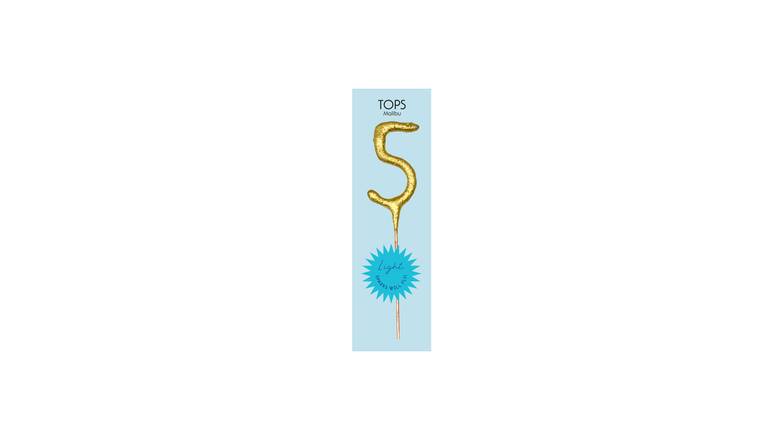 TOPS Malibu "5" Sparkler Candle