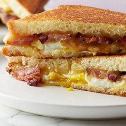 Fried Egg, Cheese and Bacon Sandwich
