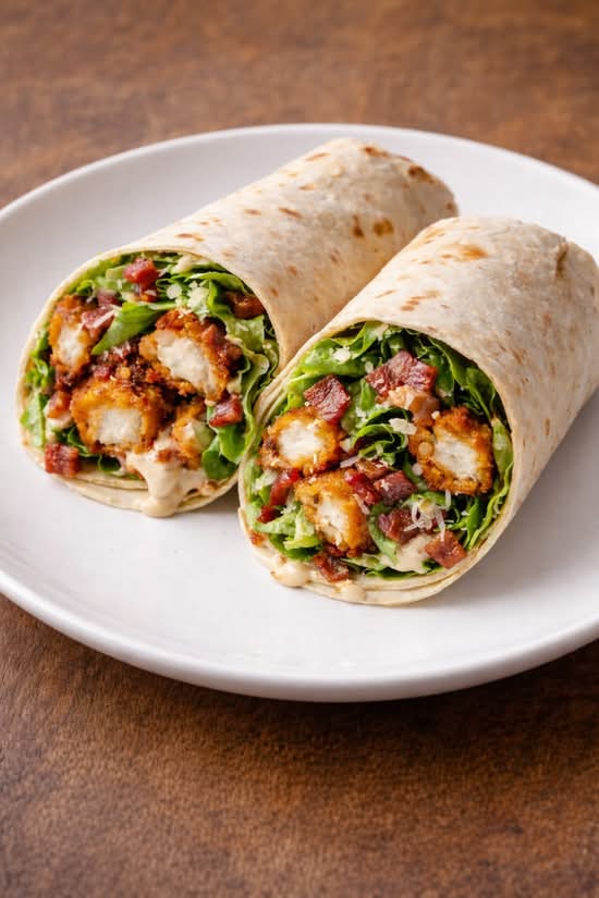 Crispy chicken Caesar Wrap