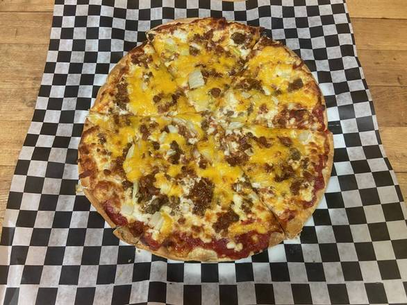 9" Small Bacon Double Cheeseburger Pizza