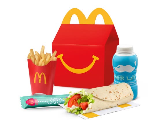 Happy Meal Lettuce & Tomato Snack Wrap with Mini Fries [320-430 Cals]