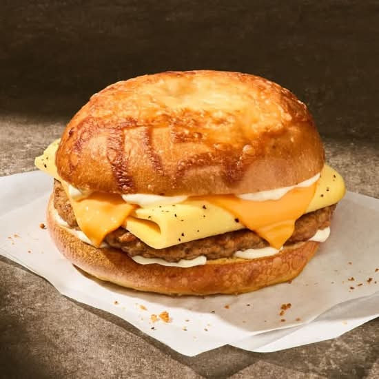 Sausage & Egg Asiago Bagel Stack