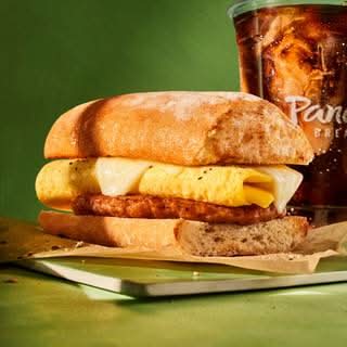 Sausage, Scrambled Egg & Cheese on Ciabatta