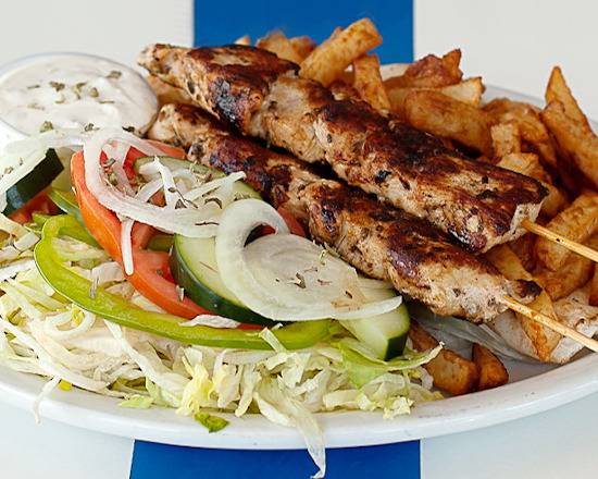 1 Bâtonnet de Souvlaki au Poulet / 1 Chicken Souvlaki Stick