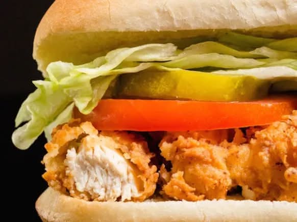 Crispy chicken tender sandwich