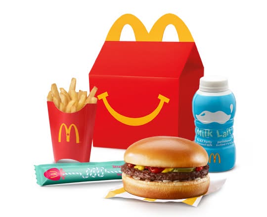Happy Meal Hamburger with Mini Fry [390-500 Cals]