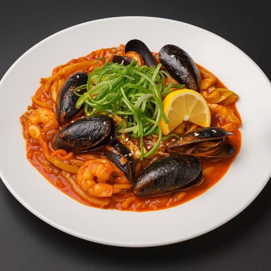 ###🍜 Stir-Fried Seafood Jjamppong (해물볶음짬뽕)