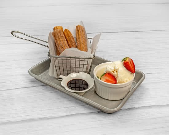 Churros with Vanilla Ice Cream