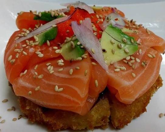 Salmon Sushi Pizza