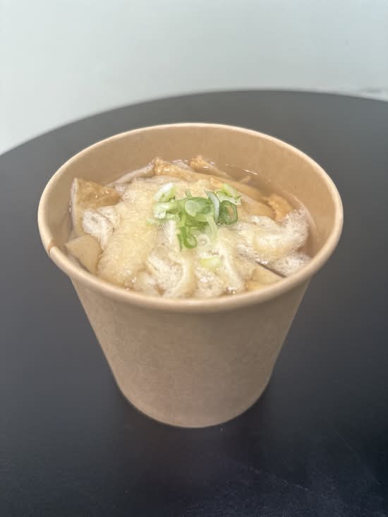 Fish cake soup with tofu skin