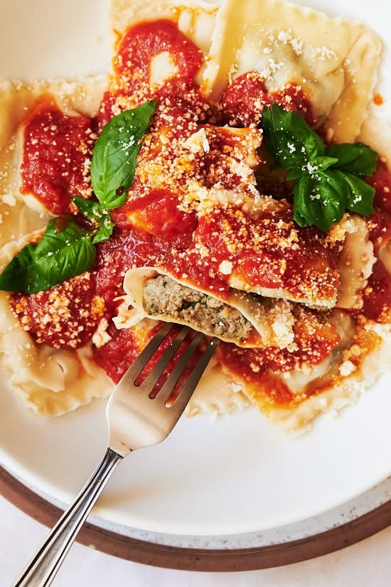 Ravioli with Meat Sauce
