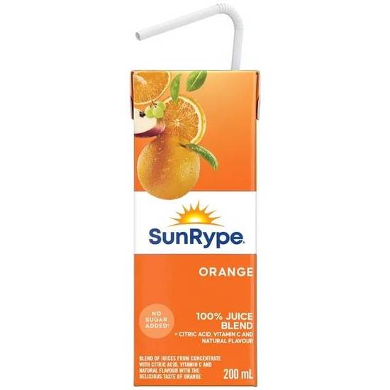 SunRype 100%25 Pure Orange Juice (200 ML Box)