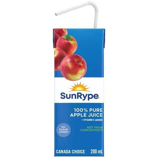SunRype 100%25 Pure Apple Juice (200 ML Box)