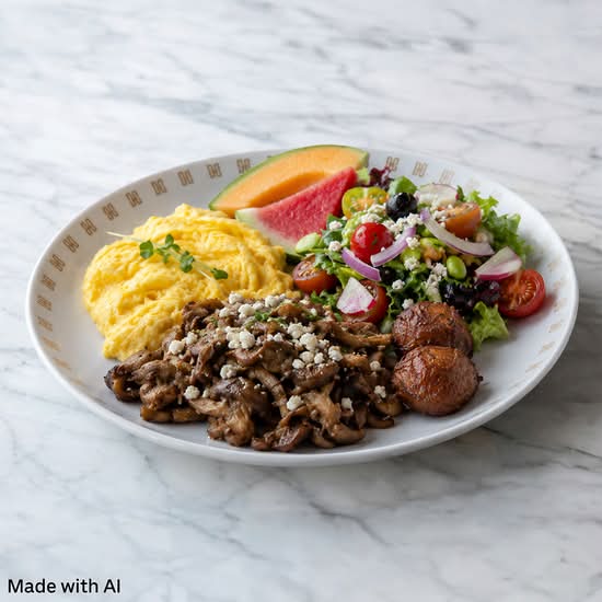 Wild Mushroom and Local Goat Cheese omelette
