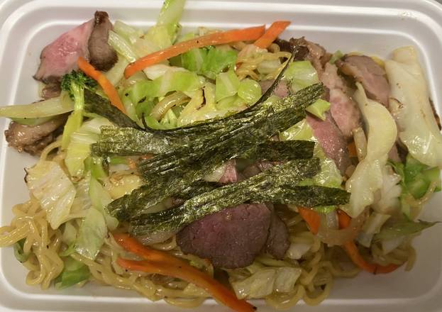 Pan Fried Ramen with Beef