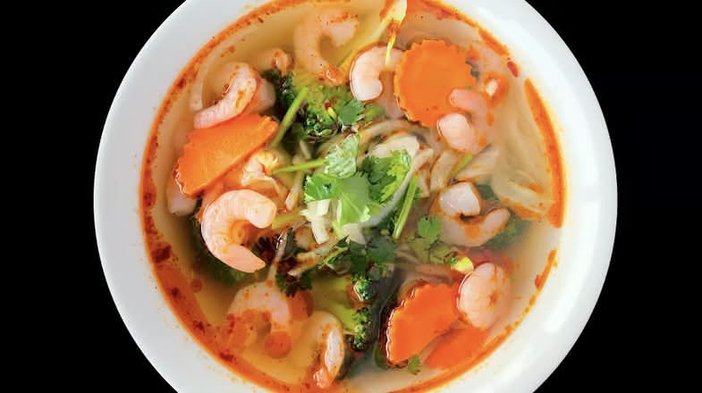 142. Sate Shrimp and Mixed Vegetables - Pho Sate CA, Rau Cai Cay