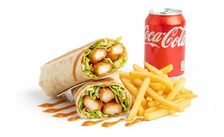 Spicy Crispy Chicken Wrap -Meal