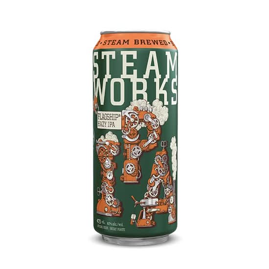 Steamworks Flagship Hazy IPA, Tall Can 473mL COLD BEER ❄️ (6.7%25 ABV)